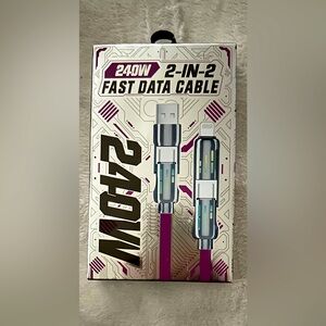 240W Fast Data Cable - blue or orange